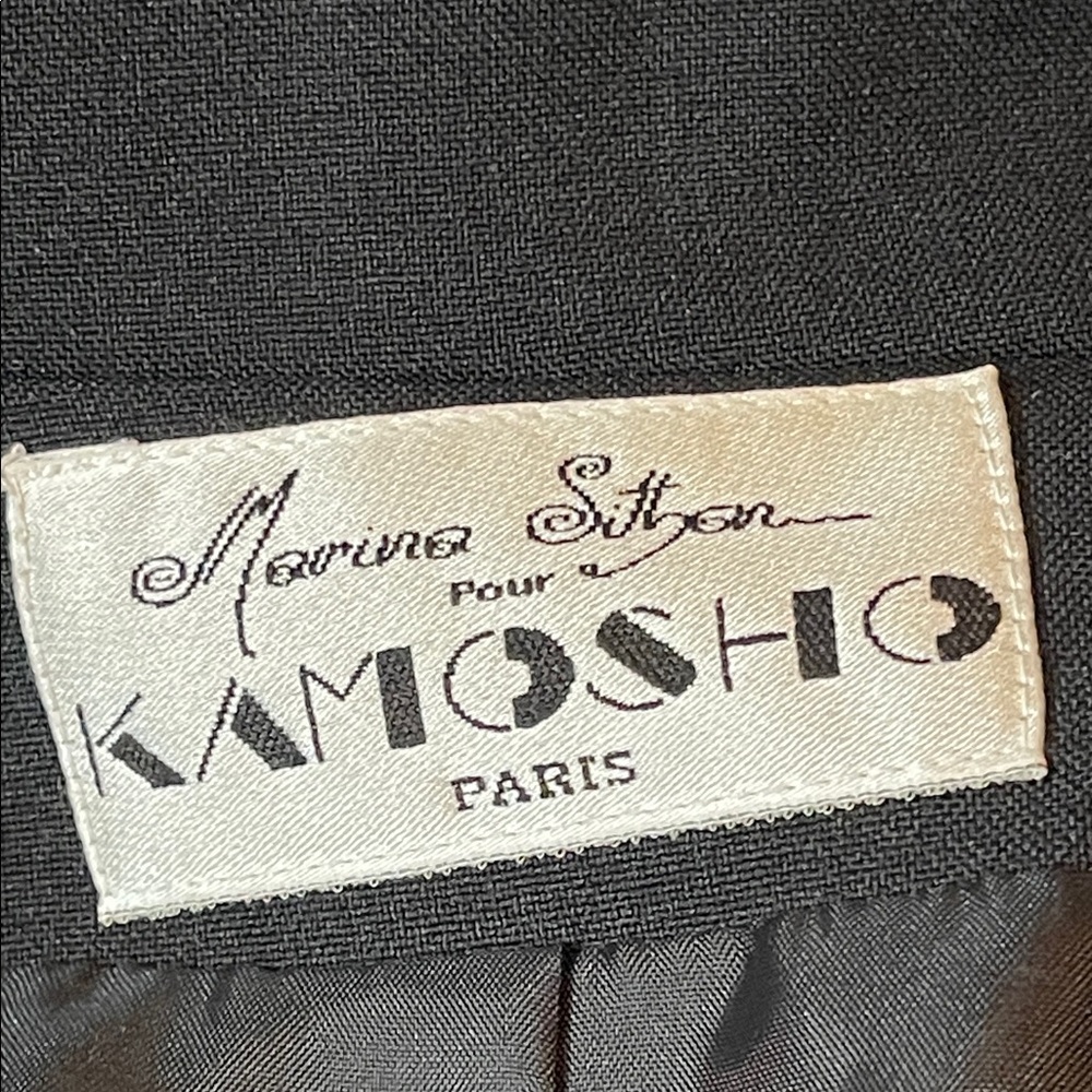 Marina Sitbon For Kamasho Paris Black Double-Breasted Jacket Medusa Buttons 42 - Picture 4 of 12